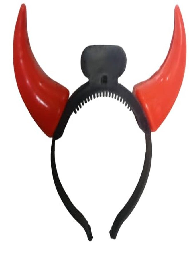 ZOKCY® (Pack of 1 Pcs Flashing Light Devil Horns for kids & Adult Both/Perfect for Halloween Dress Up Parties For Men & Woman/Best For Halloween Horror Cosplay Parties/Light Devil Cow Horn - Image 4